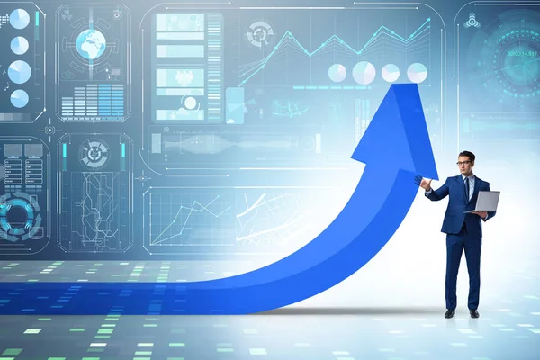 Imprenditore nel concetto di crescita economica — Foto Stock