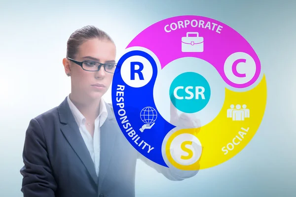 Concepto de RSE - Responsabilidad social de las empresas con las empresas — Foto de Stock