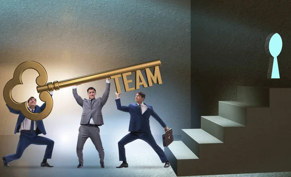 Businessmen in team and teamwork concept — Stock Photo, Image