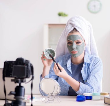 vlog için Güzellik blogcusu kayıt videosu