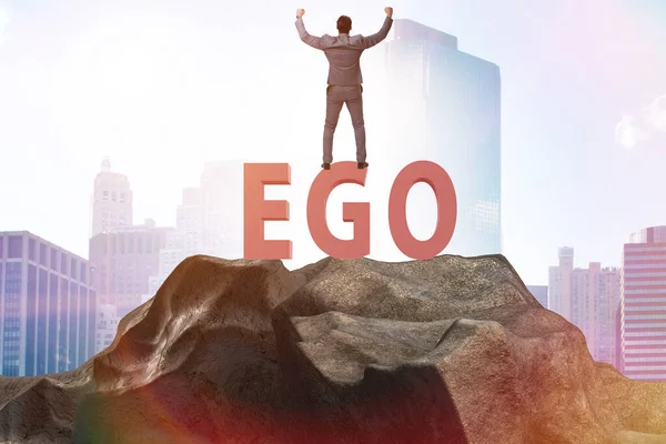 Concept of ego with businessman — Stock Photo, Image