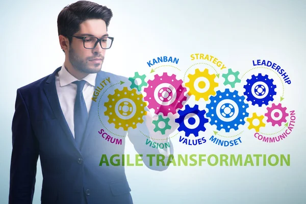 Zakenman in agile transformatie concept — Stockfoto