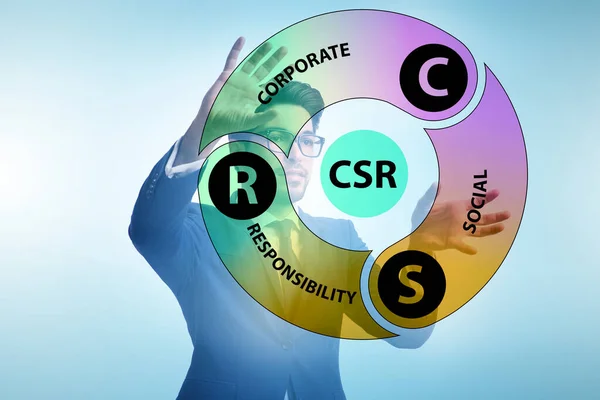 CSR 의 개념 - 사무 업무와 관련된 기업의 사회적 책임 — 스톡 사진