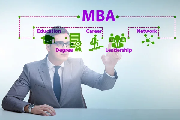 Empresario en concepto de Master of Business Administration —  Fotos de Stock