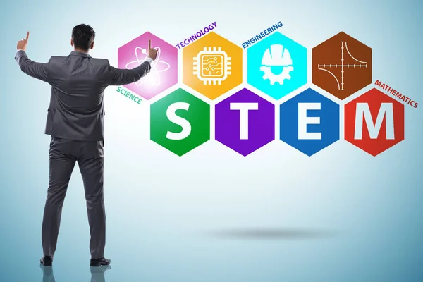 Üzletemberek a STEM oktatási koncepcióban — Stock Fotó