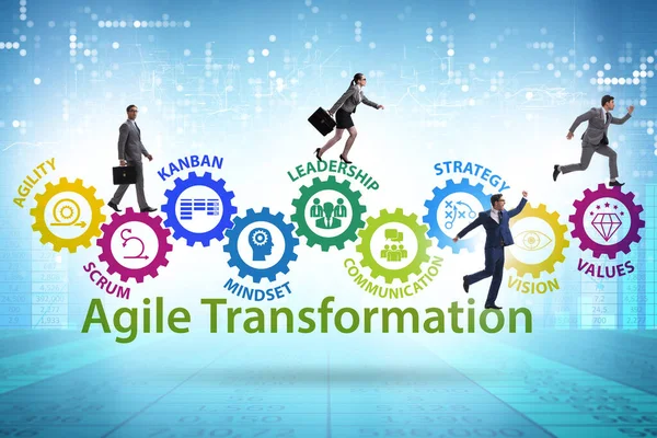 Concept van agile transformaion en reorganisatie — Stockfoto