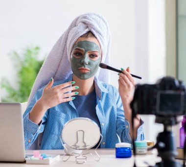 vlog için Güzellik blogcusu kayıt videosu