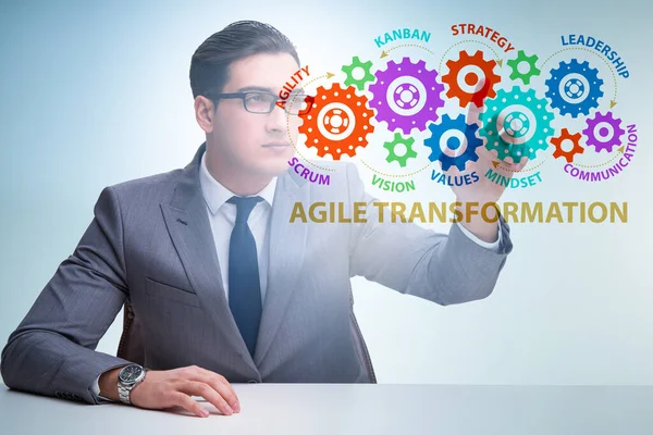 Zakenman in agile transformatie concept — Stockfoto