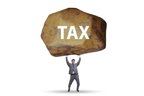 Üzletember az adótervezési koncepcióban — Stock Fotó