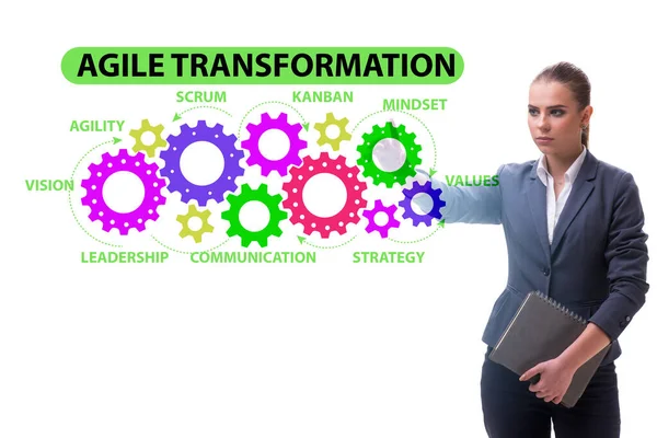 Zakenman in agile transformatie concept — Stockfoto