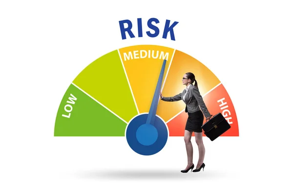 A kockázatmérés és -kezelés üzletasszonya — Stock Fotó
