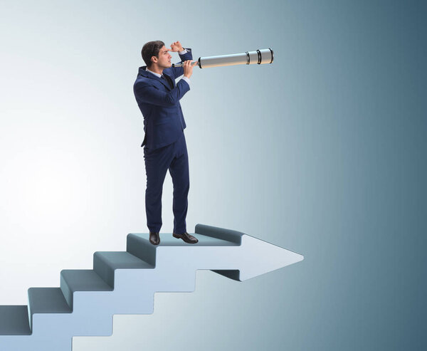 Businessman in financial planning business concept