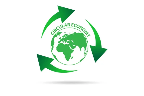 Concept of circular economy on a diagram — Stock Photo, Image