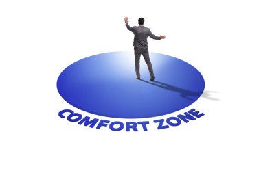 İş adamı rahat bölgesini terk ediyor.