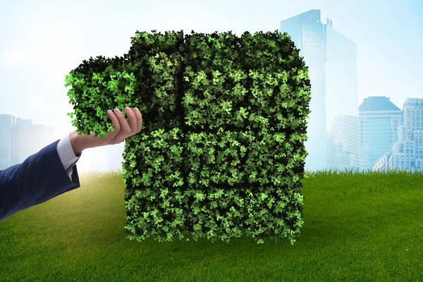 Businessman in green environment concept — Stock Photo, Image