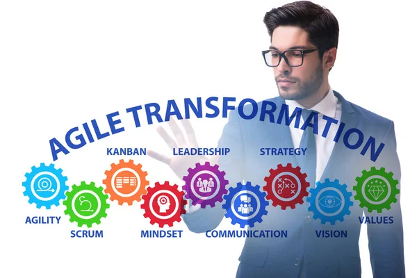 Zakenman in agile transformatie concept — Stockfoto