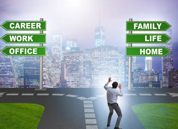 Work Life oder Home Balance Geschäftskonzept — Stockfoto