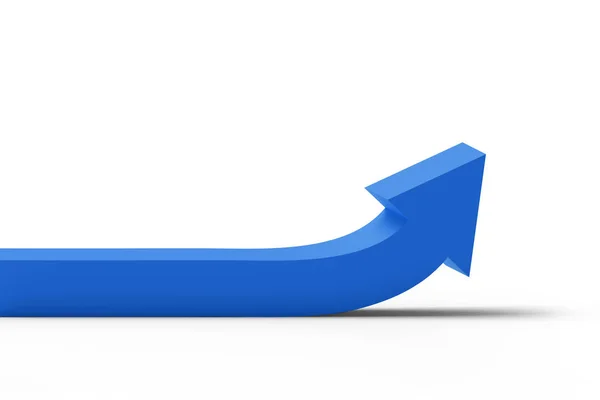 Flèche simple indiquant la croissance - rendu 3d — Photo