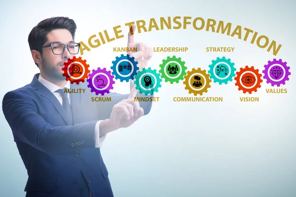 Zakenman in agile transformatie concept — Stockfoto