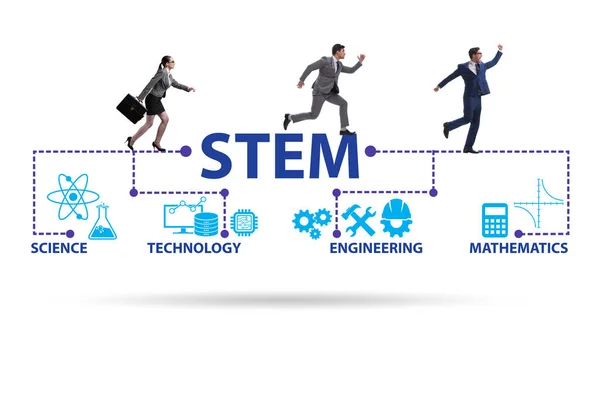 Affärsmän i STEM utbildningskoncept — Stockfoto