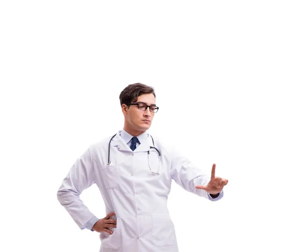 Junger Arzt isoliert auf weißem Hintergrund — Stockfoto