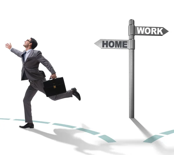 Vida laboral o equilibrio del hogar concepto de negocio — Foto de Stock