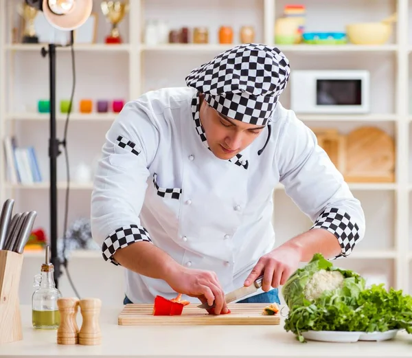 Comida cocina tv show en el estudio — Foto de Stock