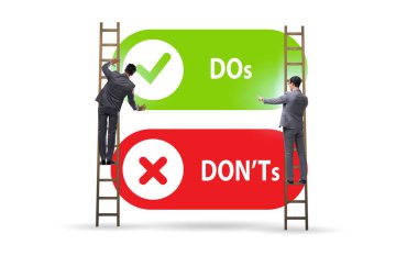 dos ve eksiler arasında seçim yapma kavramı