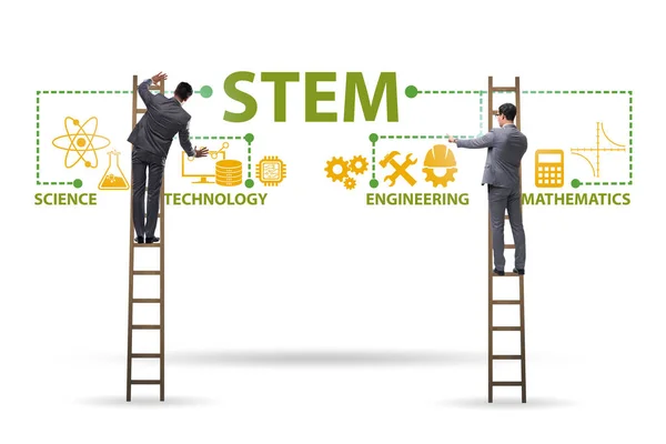 Деловые люди в концепции STEM образования — стоковое фото