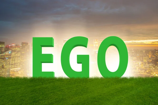 EGO-koncepció betűkkel, sziluettként — Stock Fotó