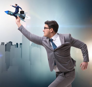 Girişim konseptinde iş adamı