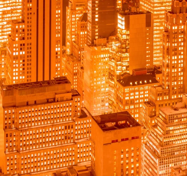 Vue de New York Manhattan pendant les heures de coucher du soleil — Photo