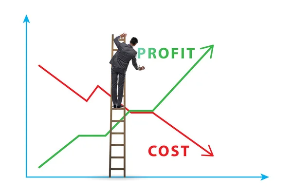 Koncept zdatnosti a ztráty s podnikatelem — Stock fotografie