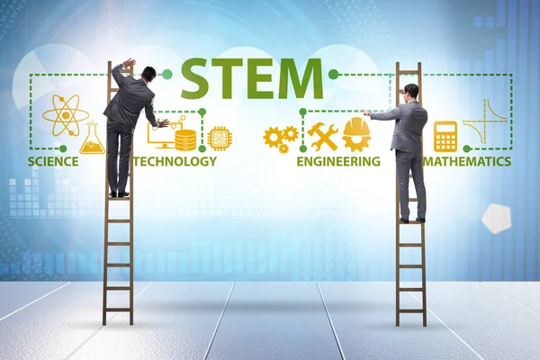 Üzletemberek a STEM oktatási koncepcióban — Stock Fotó