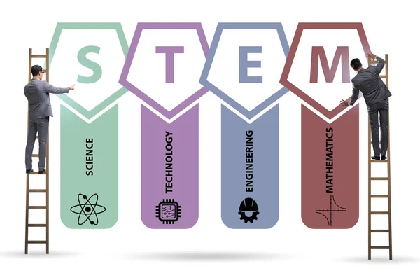 STEM eğitim kavramındaki işadamları — Stok fotoğraf