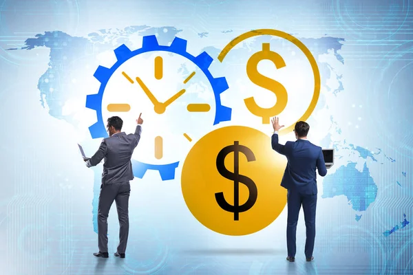 El tiempo es concepto de dinero con el hombre de negocios —  Fotos de Stock
