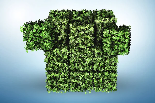 Cubo hecho de piezas verdes en concepto verde - 3d renderizado — Foto de Stock