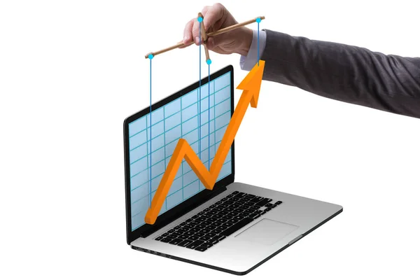 Concepto de apoyo al crecimiento económico en la economía —  Fotos de Stock