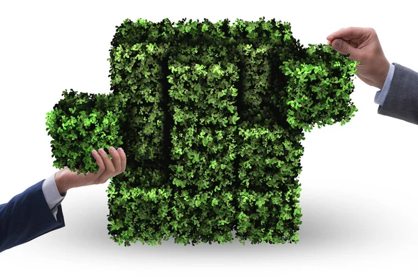 Homme d'affaires en environnement vert concept — Photo