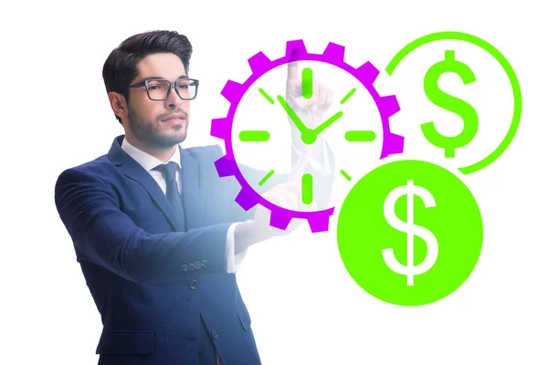 Businessman in time is money concept — Stock Photo, Image