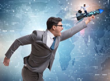 Girişim konseptinde iş adamı