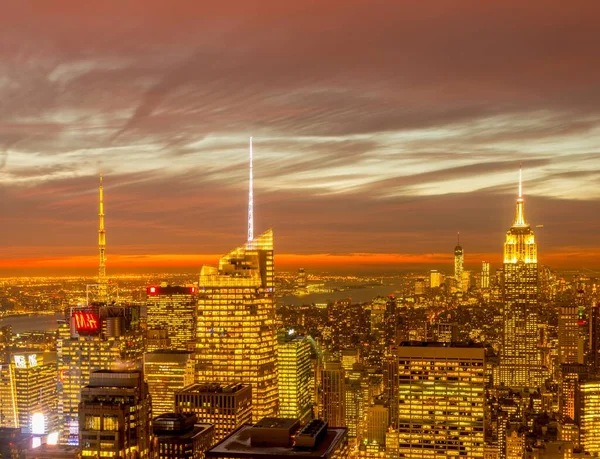 New York - 20. DEZEMBER 2013: Blick auf Lower Manhattan im Dezember — Stockfoto