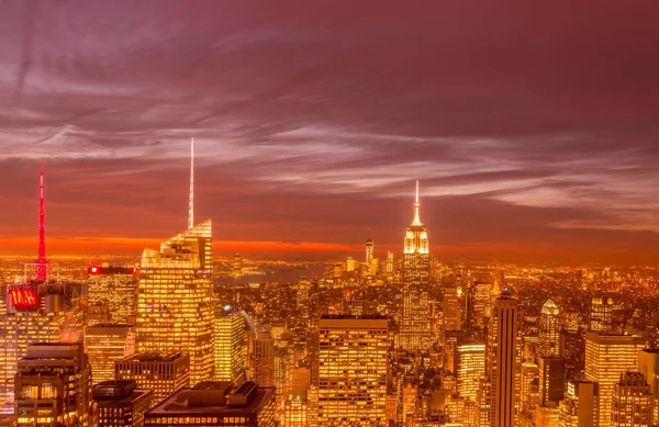 New York - 20. DEZEMBER 2013: Blick auf Lower Manhattan im Dezember — Stockfoto