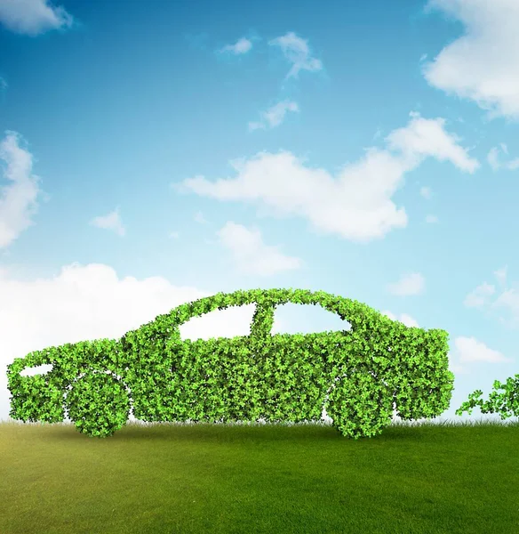 Concept of clean fuel and eco friendly cars - 3d rendering — Stock Photo, Image