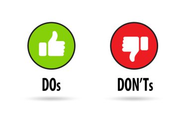 dos ve eksiler arasında seçim yapma kavramı