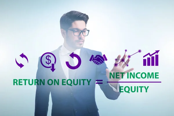 Businessman in return on equity concept — Stock Photo, Image