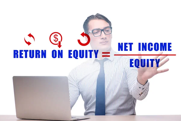 Businessman in return on equity concept — Stock Photo, Image