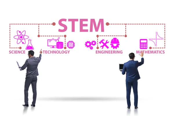 Gli uomini d'affari nel concetto di istruzione STEM — Foto Stock
