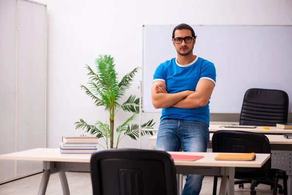 Young male student in the classroom