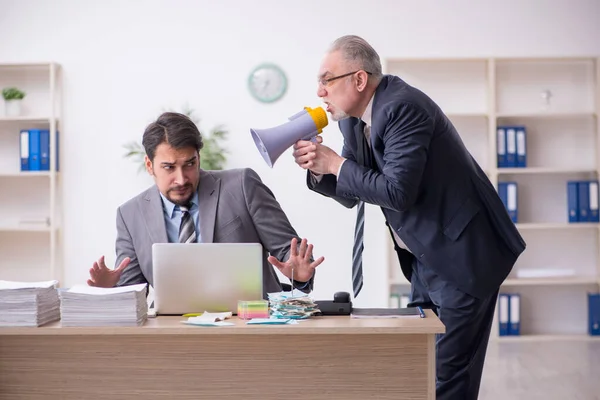 Two male employees in bullying concept — Stock Photo, Image